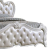 Venta Queen Size Bed Pearl White Button Tufted Faux Leather Upholstery By Casagear Home BM319560