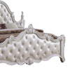 Moni Queen Bed White Button Tufted Traditional Upholstery Solid Wood By Casagear Home BM319568