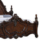 Frank King Size Bed Carved Details Finial Posts Cherry Brown Solid Wood By Casagear Home BM319569