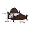 Frank Queen Size Bed Carved Details Finial Posts Cherry Brown Solid Wood By Casagear Home BM319570