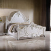 Frank King Size Bed Carved Details Finial Posts Classic White Solid Wood By Casagear Home BM319571