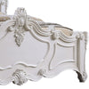 Frank Queen Size Bed Carved Details Finial Posts Classic White Solid Wood By Casagear Home BM319572