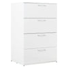 Eli 48 Inch Tall Dresser Chest, 4 Big Storage Drawers, Glossy White Finish By Casagear Home