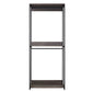 Gin Modular Closet System 3 Rustic Gray Shelves 2 Hanging Rods Black By Casagear Home BM319583