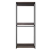 Gin Modular Closet System 3 Rustic Gray Shelves 2 Hanging Rods Black By Casagear Home BM319583