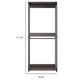 Gin Modular Closet System 3 Rustic Gray Shelves 2 Hanging Rods Black By Casagear Home BM319583