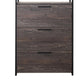 Gin Modular Closet System 3 Rustic Gray Drawers 1 Hanging Rod Black By Casagear Home BM319585