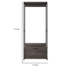 Gin Modular Closet System 1 Rustic Gray Drawer 1 Hanging Rod Black By Casagear Home BM319586