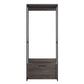 Gin Modular Closet System, 1 Rustic Gray Drawer, 1 Hanging Rod, Black By Casagear Home