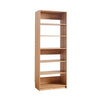 Dee Modular Closet System, 5 Tier Storage Shelves, Oak Brown Wood By Casagear Home