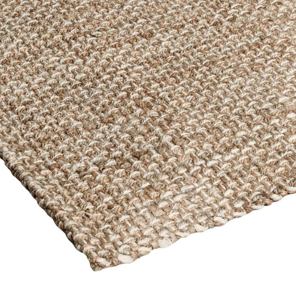 Neme 5 x 8 Medium Area Rug Two Tone Handwoven Grid Pattern Beige Brown By Casagear Home BM319597