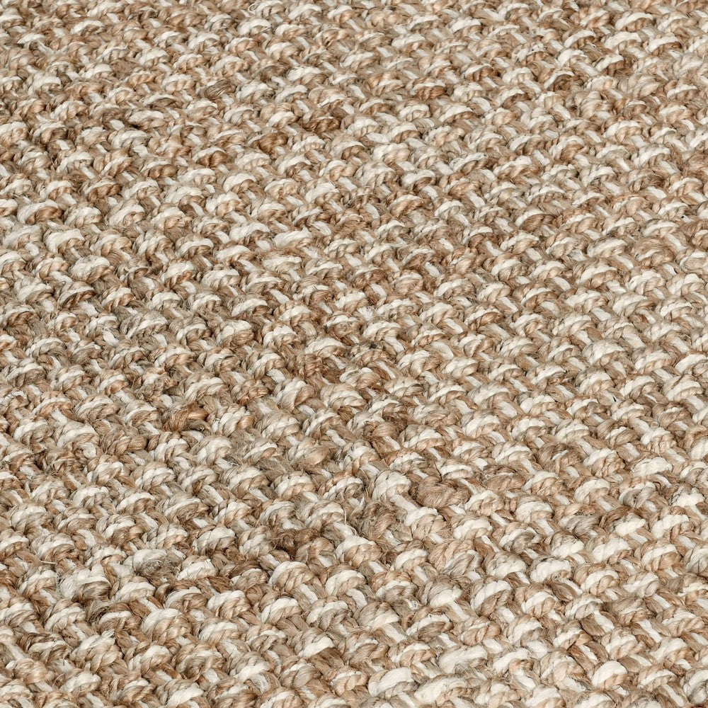 Neme 8 x 10 Large Area Rug Two Tone Handwoven Grid Pattern Beige Brown By Casagear Home BM319598