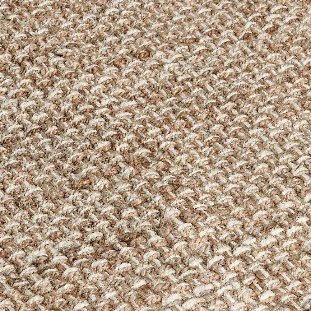 Neme 9 x 12 Extra Large Area Rug Two Tone Handwoven Grid Pattern Beige By Casagear Home BM319599