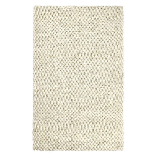 Sane 5 x 8 Medium Area Rug, Handwoven Abstract Braided Pattern, Ivory By Casagear Home