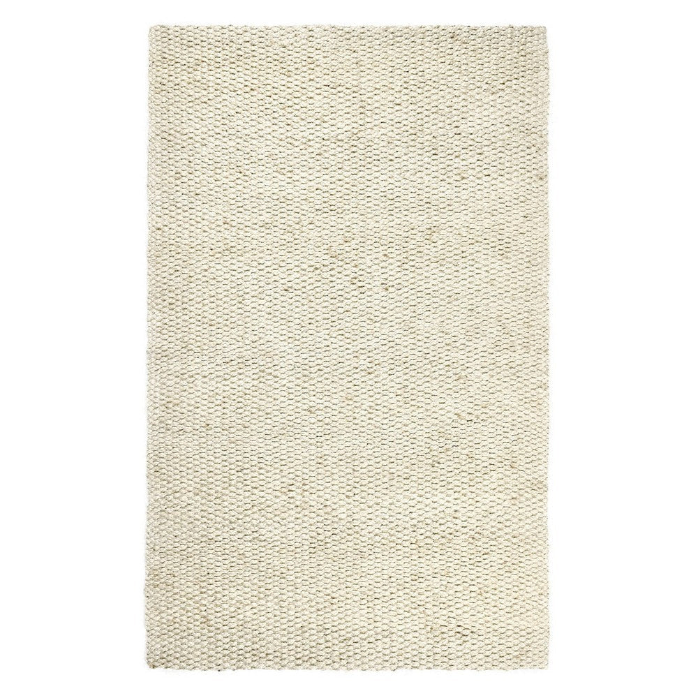 Sane 8 x 10 Large Area Rug, Handwoven Abstract Braided Pattern, Ivory By Casagear Home