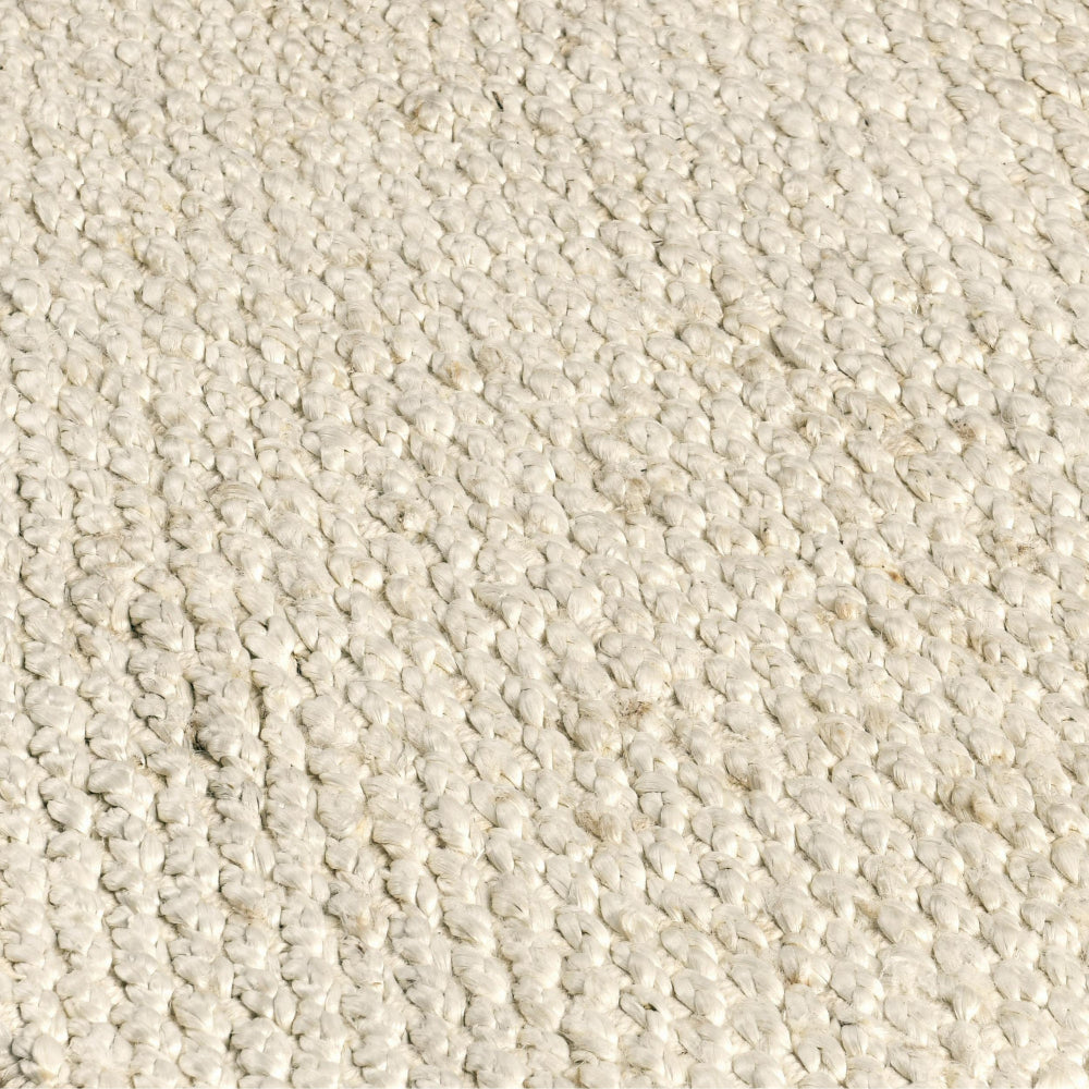 Sane 9 x 12 Extra Large Area Rug Handwoven Abstract Braided Pattern Ivory By Casagear Home BM319611