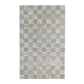 Sina 5 x 8 Medium Area Rug, Handwoven Classic Check Pattern, Light Gray By Casagear Home