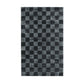 Sina 8 x 10 Large Area Rug, Handwoven Classic Check Pattern, Dark Blue By Casagear Home