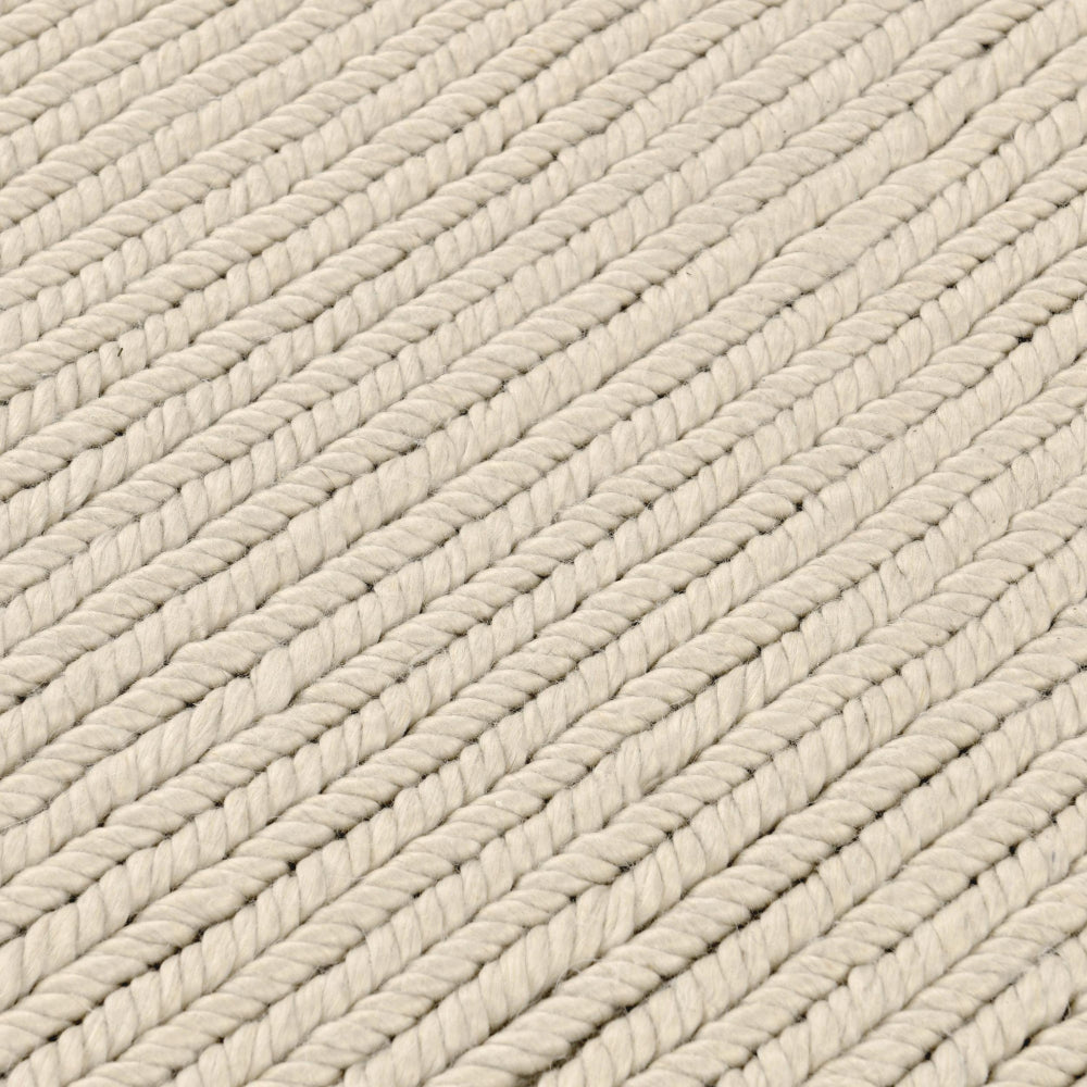 Soen 9 x 12 Extra Large Area Rug Handwoven Twisted Braid Beige Wool Blend By Casagear Home BM319634