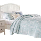 Amy 3pc Cal King Coverlet and Pillow Sham Set Coastal Design Seafoam Blue By Casagear Home BM319640