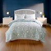 Amy 3pc Cal King Coverlet and Pillow Sham Set Coastal Design Seafoam Blue By Casagear Home BM319640