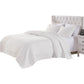 Xumi 3pc Cal King Quilt and Pillow Sham Set Channel Style Antique White By Casagear Home BM319642