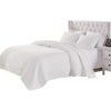 Xumi 3pc Cal King Quilt and Pillow Sham Set Channel Style Antique White By Casagear Home BM319642