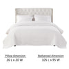 Xumi 3pc Cal King Quilt and Pillow Sham Set Channel Style Antique White By Casagear Home BM319642