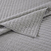 3pc Full Queen Quilt and Pillow Sham Set Channel Design Gray Cotton By Casagear Home BM319644