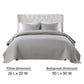 3pc Full Queen Quilt and Pillow Sham Set Channel Design Gray Cotton By Casagear Home BM319644