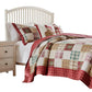 Evi 3pc Full Queen Quilt and Pillow Sham Set Plaid Pattern Multicolor By Casagear Home BM319646