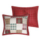 Evi 36 Inch Quilted King Pillow Sham Cotton Rich Fill Multicolor Plaid By Casagear Home BM319648