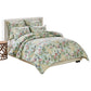 Sia 2pc XL Twin Duvet and Pillow Sham Set Floral Jade Print Button Closure By Casagear Home BM319653