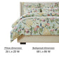 Sia 2pc XL Twin Duvet and Pillow Sham Set Floral Jade Print Button Closure By Casagear Home BM319653