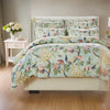 Sia 3pc Full Queen Duvet and Pillow Sham Set Floral Jade Print Cotton By Casagear Home BM319654