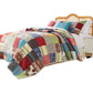 Lily 3pc Full to Queen Quilt and Pillow Sham Set Multicolor Patchwork By Casagear Home BM319660