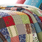 Lily 3pc Full to Queen Quilt and Pillow Sham Set Multicolor Patchwork By Casagear Home BM319660