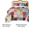 Lily 3pc Full to Queen Quilt and Pillow Sham Set Multicolor Patchwork By Casagear Home BM319660