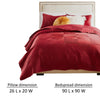 Ahab 3pc Full to Queen Quilt and Pillow Sham Set Red Dutch Velvet Face By Casagear Home BM319662