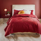 Ahab 3pc Full to Queen Quilt and Pillow Sham Set Red Dutch Velvet Face By Casagear Home BM319662