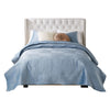 Ahab 3pc Full to Queen Quilt and Pillow Sham Set, Spa Blue Dutch Velvet By Casagear Home