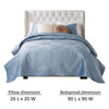 Ahab 3pc Full to Queen Quilt and Pillow Sham Set Spa Blue Dutch Velvet By Casagear Home BM319666