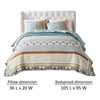 Ello 3pc King Size Quilt and Pillow Sham Set Bohemian Print Multicolor By Casagear Home BM319673