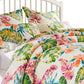 Heli 3pc King Size Duvet and Pillow Sham Set Multicolor Tropical Print By Casagear Home BM319683