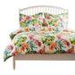 Heli 3pc King Size Duvet and Pillow Sham Set, Multicolor Tropical Print By Casagear Home