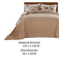 Dorra 3pc King Bedspread Set 2 Shams Floral Crest Beige Yellow Cotton By Casagear Home BM319688