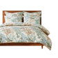 Wade 3pc King Size Duvet Set, Sham, Jade Blue Green Coastal Design Cotton By Casagear Home