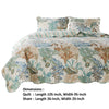 Wade 3pc King Size Quilt Set Sham Jade Blue Coastal Microfiber Cotton By Casagear Home BM319704