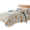 Carie 2pc XL Twin Quilt Set Coastal Seashells Blue Cotton Microfiber By Casagear Home BM319731