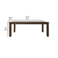 Loe Dining Table 79 Inch Rectangular Top Farmhouse Brown Solid Wood By Casagear Home BM319742